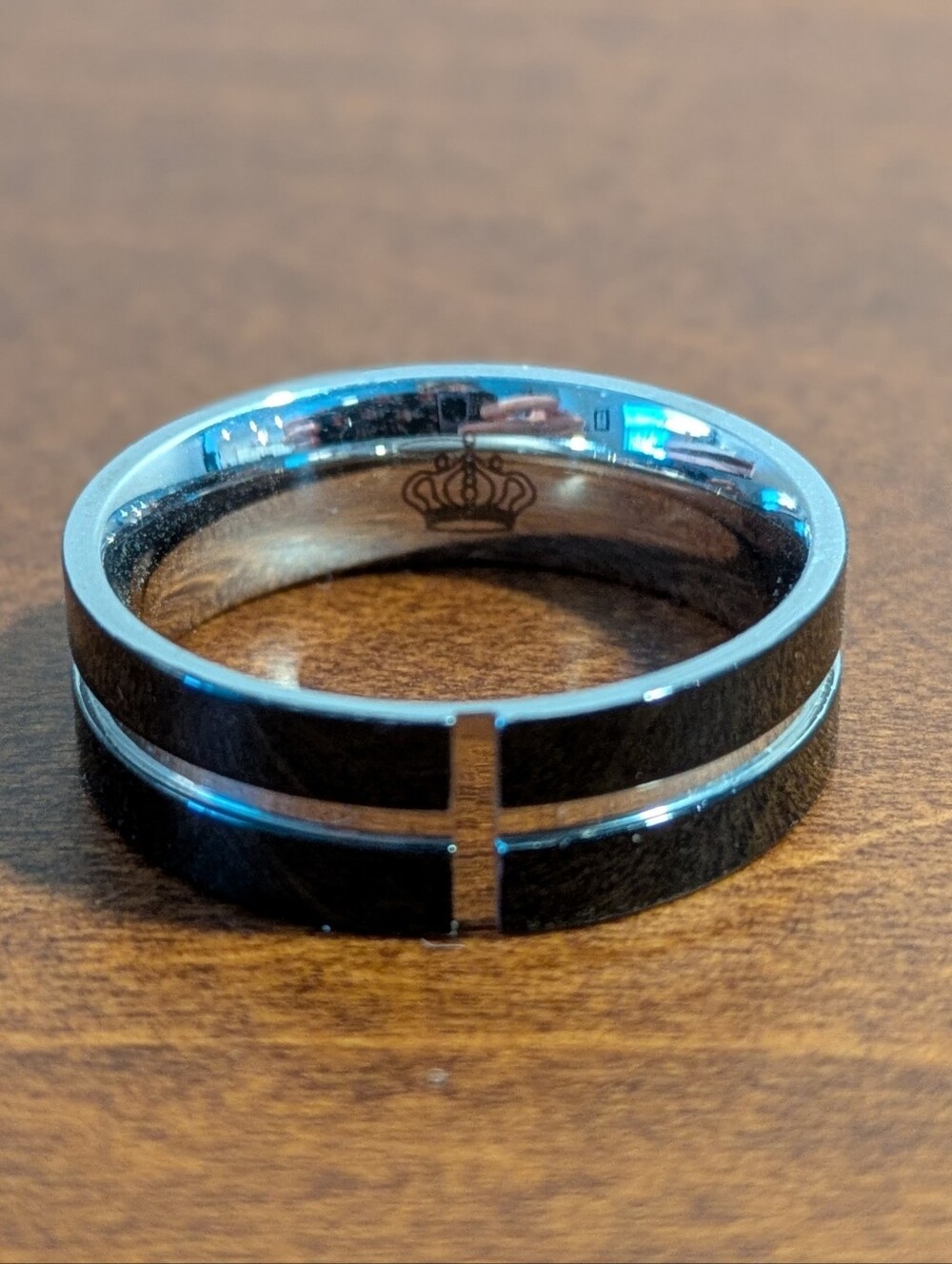 Premier Designs Steadfast Men’s Ring Black Silver - Size 9